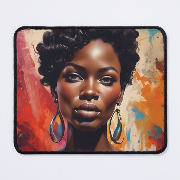 Item preview, Empowered Curly Afro Beauty – Vibrant AI Pop Art Portrait – Contemporary Afro-Inspired Art designed and sold by msrmiami1.