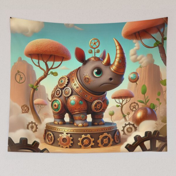 Item preview, Steampunk Rhinoceros designed and sold by Sillytoe.