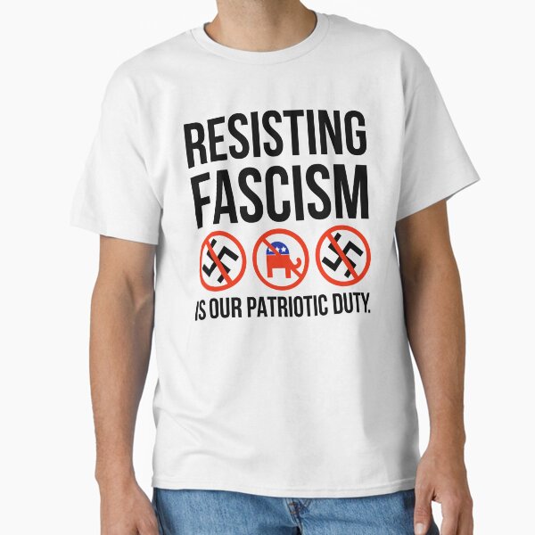 Vista previa del artículo con la obra «Resistir al fascismo es nuestro deber patriótico.», diseñado y vendido por Rachel the Artist .