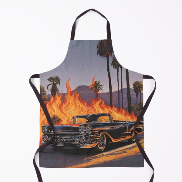 Item preview, Classic car on fire under palm trees designed and sold by vatisa.