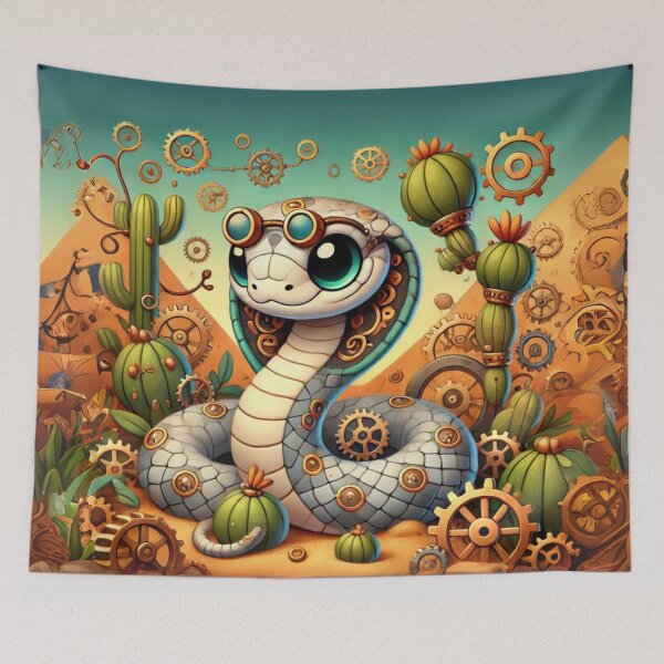 Item preview, Steampunk Rhombic Egg-Eater Snake designed and sold by Sillytoe.