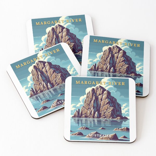Item preview, Margaret River in Western Australia Retro Art Travel Landscape designed and sold by MaateoDesign.