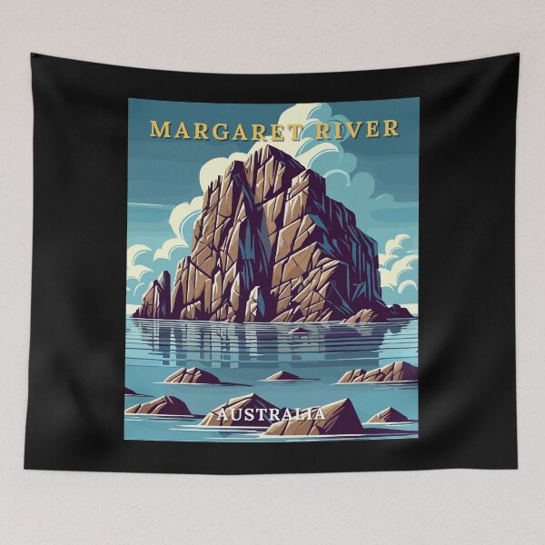 Item preview, Margaret River in Western Australia Retro Art Travel Landscape designed and sold by MaateoDesign.