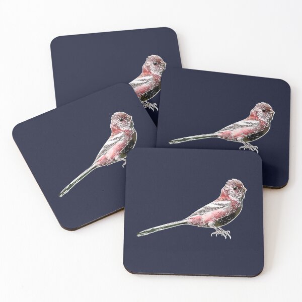 Item preview, Long-tailed Rosefinch White Alternate Design  designed and sold by designsasstultd.