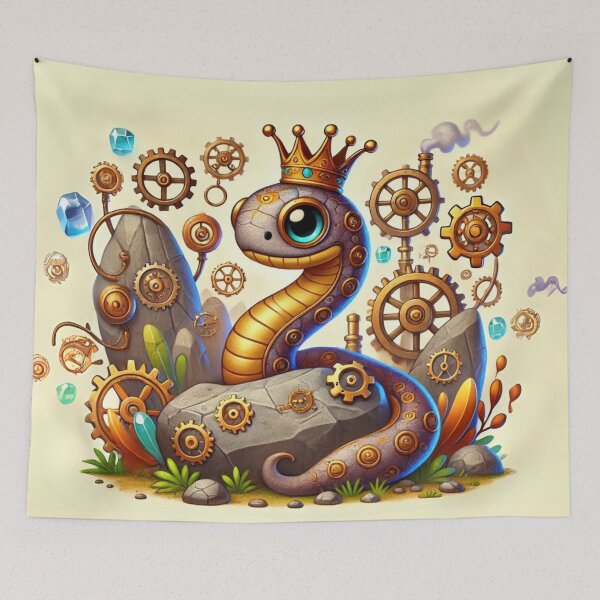 Item preview, Steampunk Crowned Rim Rock Snake designed and sold by Sillytoe.