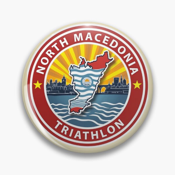 Artikelvorschau, Triathlon Nordmazedonien – Ausdauersport-Design entworfen und verkauft von Triathlongram.