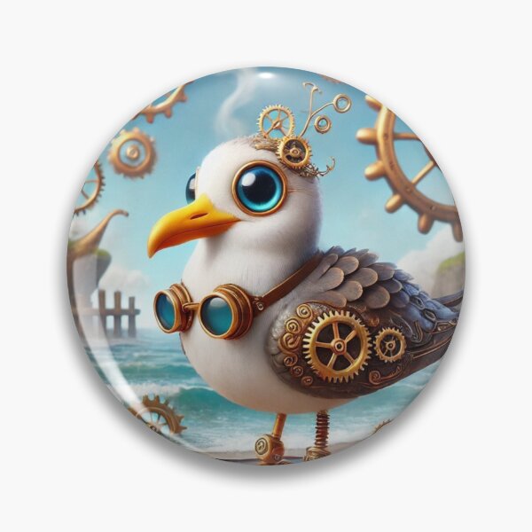 Item preview, Steampunk Ring-Billed Gull designed and sold by Sillytoe.