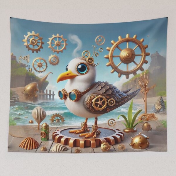 Item preview, Steampunk Ring-Billed Gull designed and sold by Sillytoe.