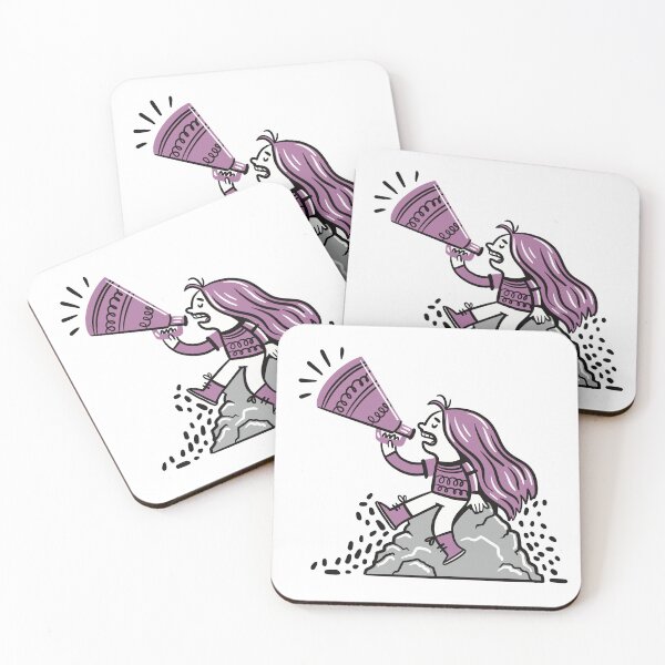 Item preview, Girl with a megaphone yelling designed and sold by jasmineberry.