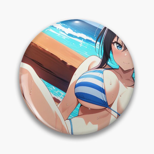 Item preview, Akeno Anime Waifu Girl Beach Days Andrea designed and sold by lifeissheep.