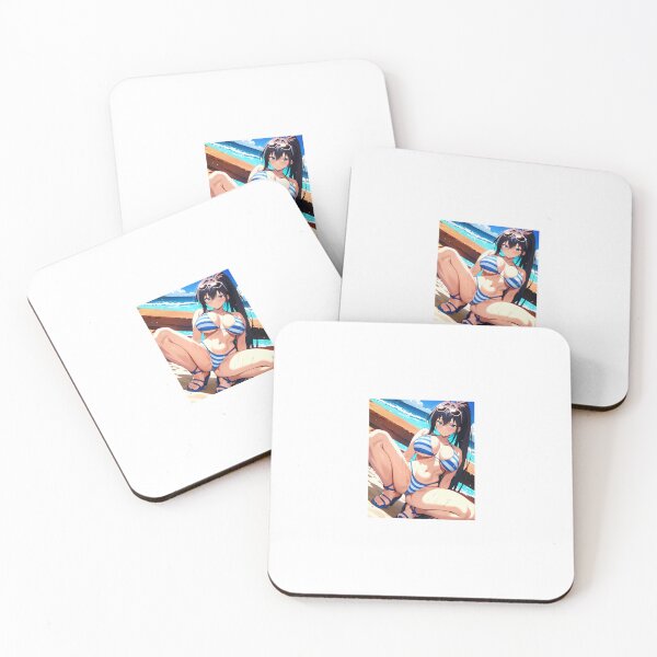 Item preview, Akeno Anime Waifu Girl Beach Days Andrea designed and sold by lifeissheep.