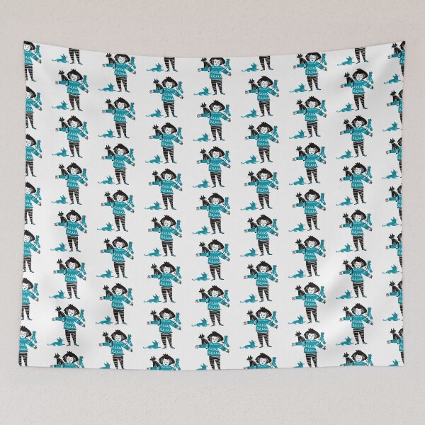 Item preview, Woman with cats and a bird designed and sold by jasmineberry.