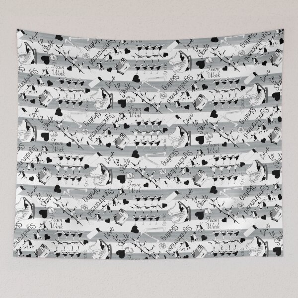 Item preview, Synchronized Skating Black and White, Striped Design designed and sold by Purposely Designed.