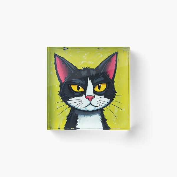 Item preview, A Bold and Colourful But Unimpressed Cat designed and sold by Nosy is Everything.