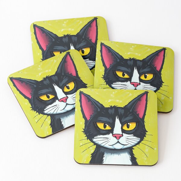 Item preview, A Bold and Colourful But Unimpressed Cat designed and sold by Nosy is Everything.