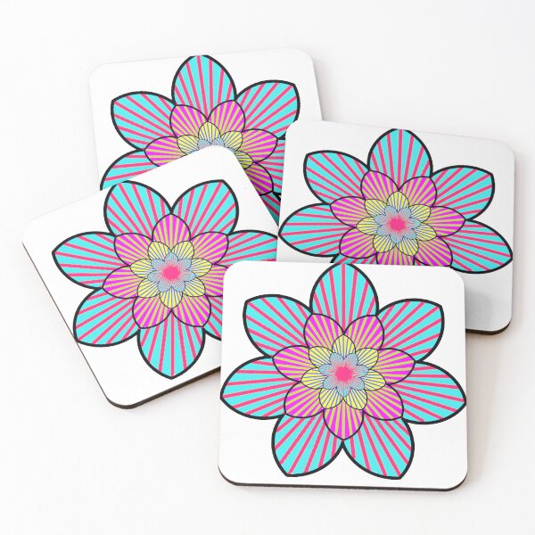 Item preview, Colorful fractal flower designed and sold by The Artless Archer.