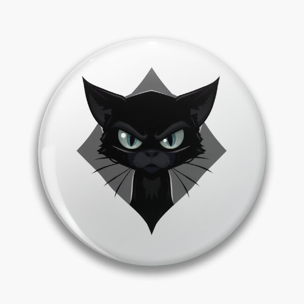 Item preview, Gato negro enojado en un diseño de estilo de logotipo designed and sold by Nosy is Everything.