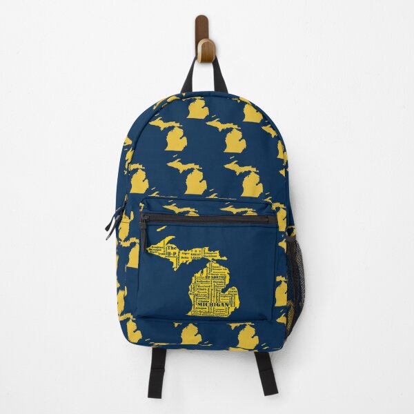 Item preview, Fun Yellow and Navy Blue State of Michigan cities designed and sold by amgraphics.