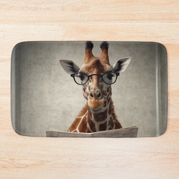 Item preview, Giraffe Reading Newspaper Humor designed and sold by vk09.