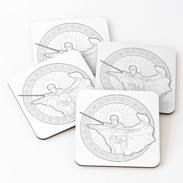 Item preview, BBC Merlin King Arthur Art Nouveau Portrait designed and sold by MadeByNeptune.