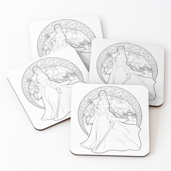 Item preview, BBC Merlin Queen Guinevere Art Nouveau Portrait designed and sold by MadeByNeptune.