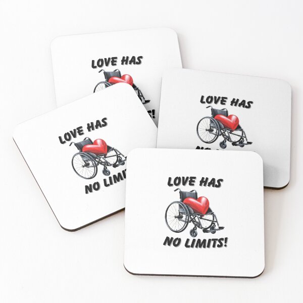 Item preview, "LOVE HAS NO LIMITS" A perfect gift for Valentine’s Day ❤️ Wheelchair Design designed and sold by It's Wheelie Cool.