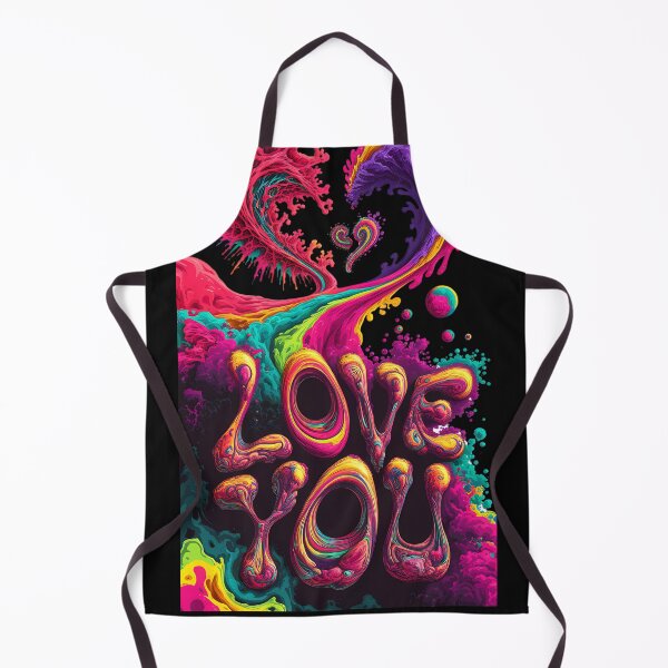 Item preview, Psychedelic Love You Design with Colorful Heart and Waves designed and sold by ArtFeverShop.