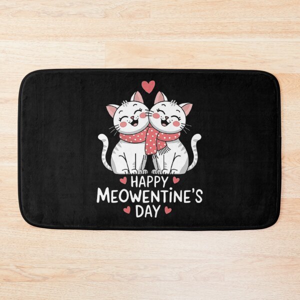 Item preview, Adorable Cat Couple Illustration - Happy Meowentine’s Day Art designed and sold by love3617.