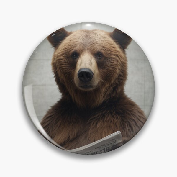 Item preview, Bear Humor Bathroom Wall Art designed and sold by vk09.