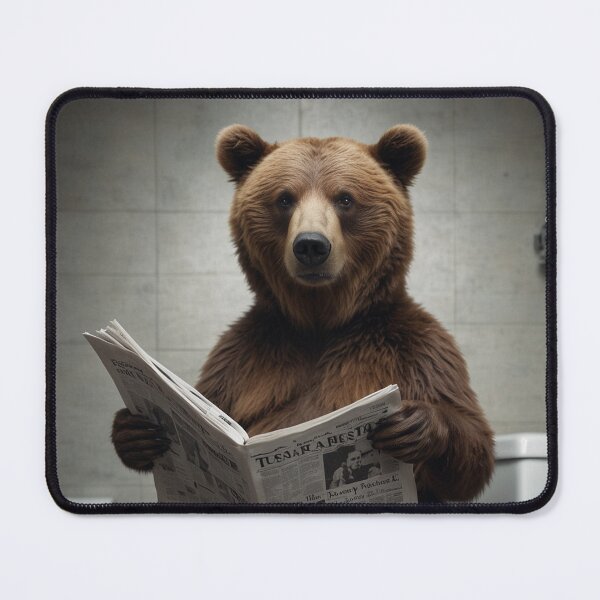 Item preview, Bear Humor Bathroom Wall Art designed and sold by vk09.