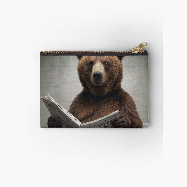Item preview, Bear Humor Bathroom Wall Art designed and sold by vk09.
