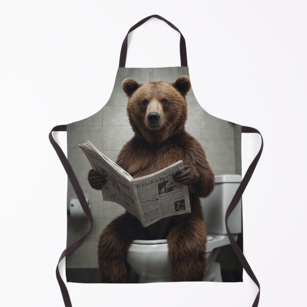 Item preview, Bear Humor Bathroom Wall Art designed and sold by vk09.
