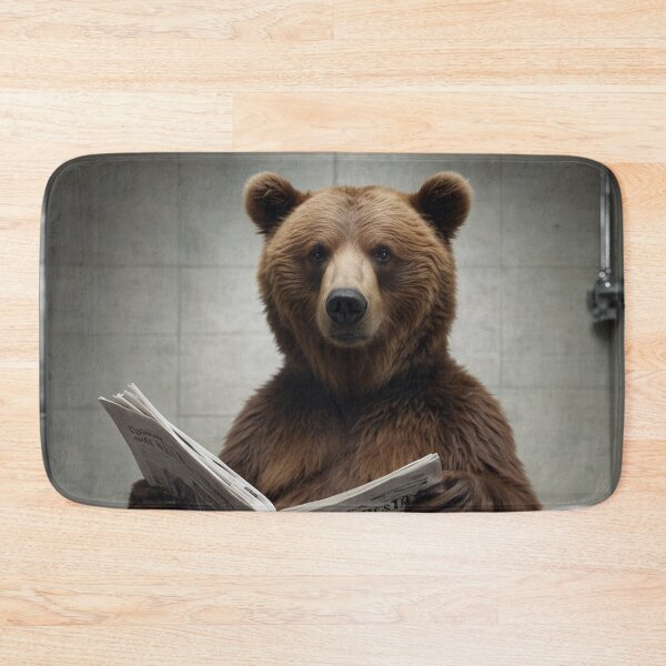 Item preview, Bear Humor Bathroom Wall Art designed and sold by vk09.