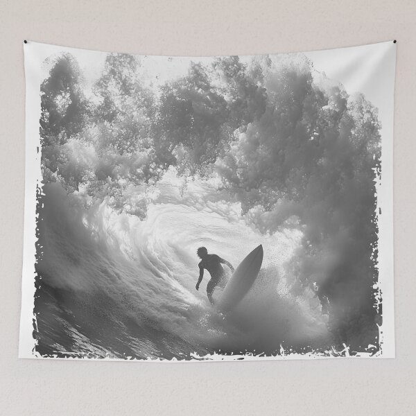 Item preview, BIG WAVE SURFER RIDING THE TUBE BARREL designed and sold by NikoDeeko.