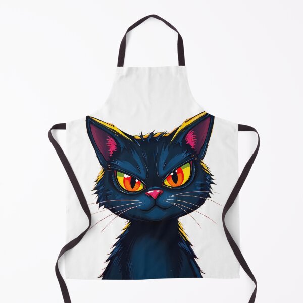 Item preview, Black Cat with Orange Eyes is Planning Something designed and sold by Nosy is Everything.