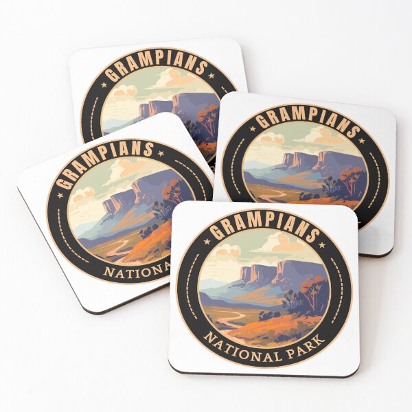 Item preview, Grampians National Park in Victoria Australia Retro Travel Art Badge designed and sold by MaateoDesign.