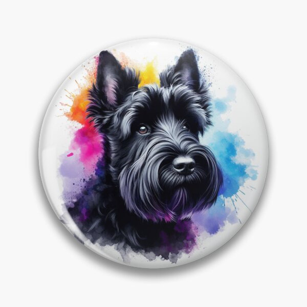 Item preview, Black Scottish Terrier Scottie Dog Watercolor Portrait  designed and sold by MaedK.