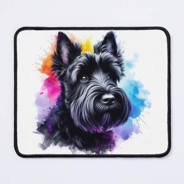 Item preview, Black Scottish Terrier Scottie Dog Watercolor Portrait  designed and sold by MaedK.