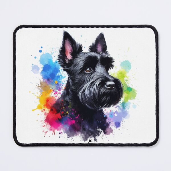 Item preview, Black Scottish Terrier Scottie Dog Watercolor Portrait  designed and sold by MaedK.