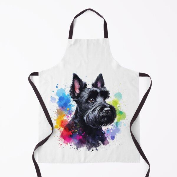Item preview, Black Scottish Terrier Scottie Dog Watercolor Portrait designed and sold by MaedK.