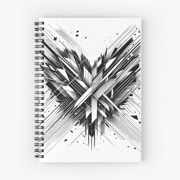 Item preview, Monochrome Exploding Heart - Abstract Art designed and sold by aggiesArt.