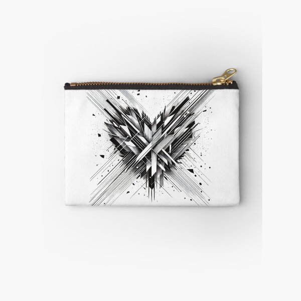 Item preview, Monochrome Exploding Heart - Abstract Art designed and sold by aggiesArt.