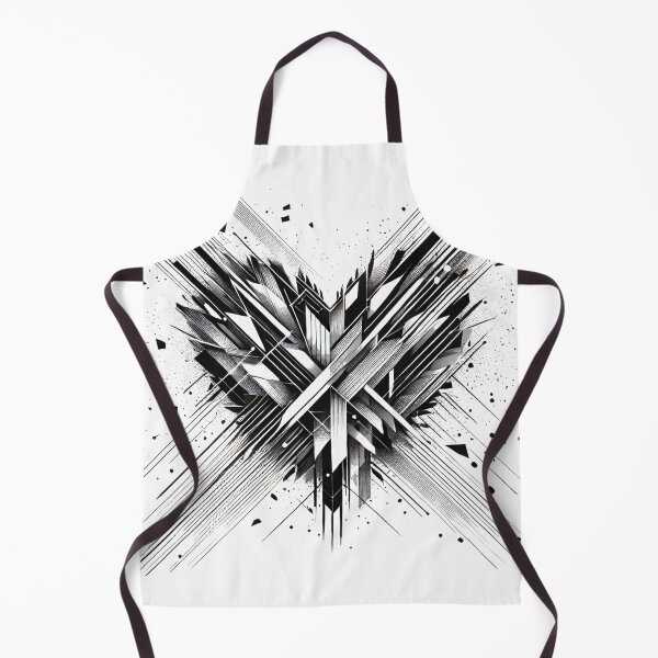 Item preview, Monochrome Exploding Heart - Abstract Art designed and sold by aggiesArt.