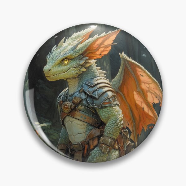 Item preview, Small Armored Dragon Adventurer in the Forest designed and sold by ACastilloArt.