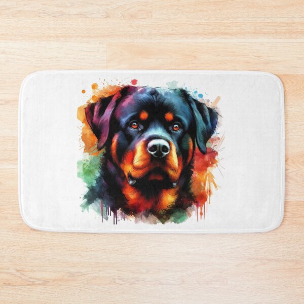 Item preview, Colorful Rottweiler Watercolor Portrait designed and sold by MaedK.