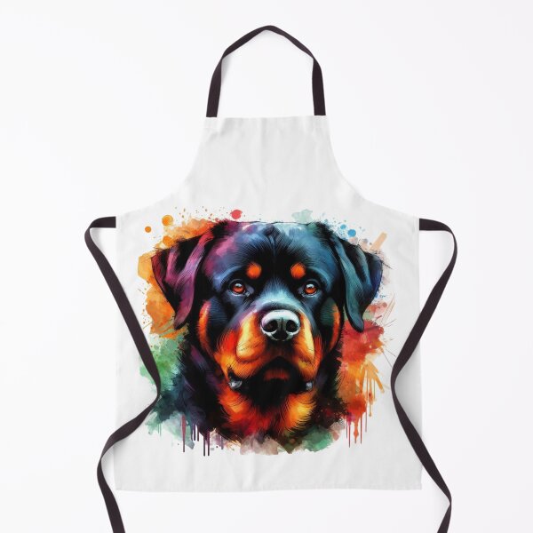 Item preview, Colorful Rottweiler Watercolor Portrait designed and sold by MaedK.
