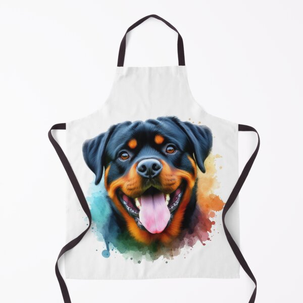 Item preview, Colorful Happy Rottweiler Watercolor Portrait designed and sold by MaedK.
