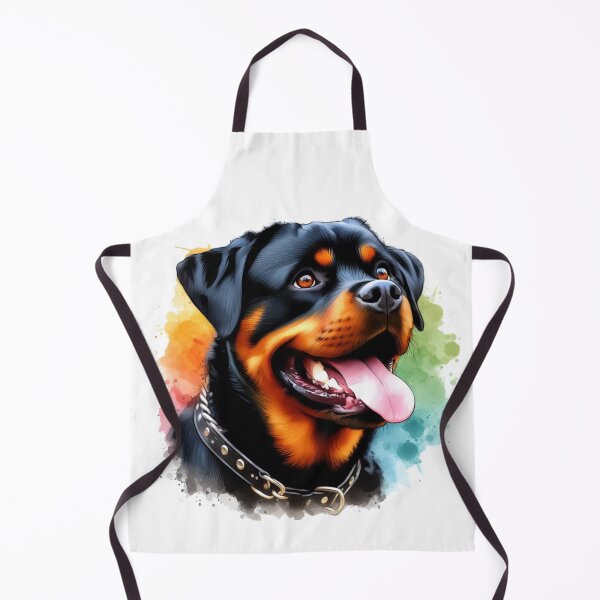 Item preview, Colorful Happy Rottweiler Watercolor Portrait designed and sold by MaedK.