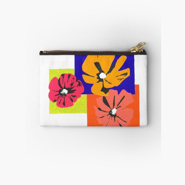 Item preview, drawing of screenprint style flowers designed and sold by shaboola.