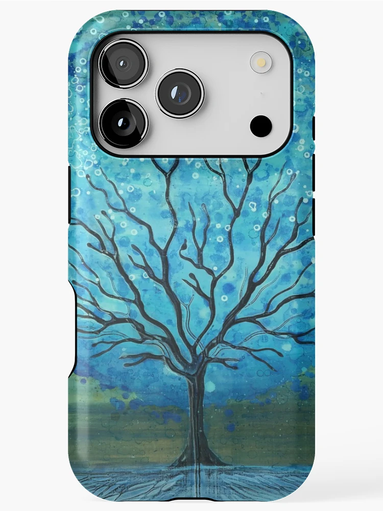 Thumbnail 1 of 4, iPhone Case, Blue Magic Tree By Rafi Perez designed and sold by Rafiwashere.